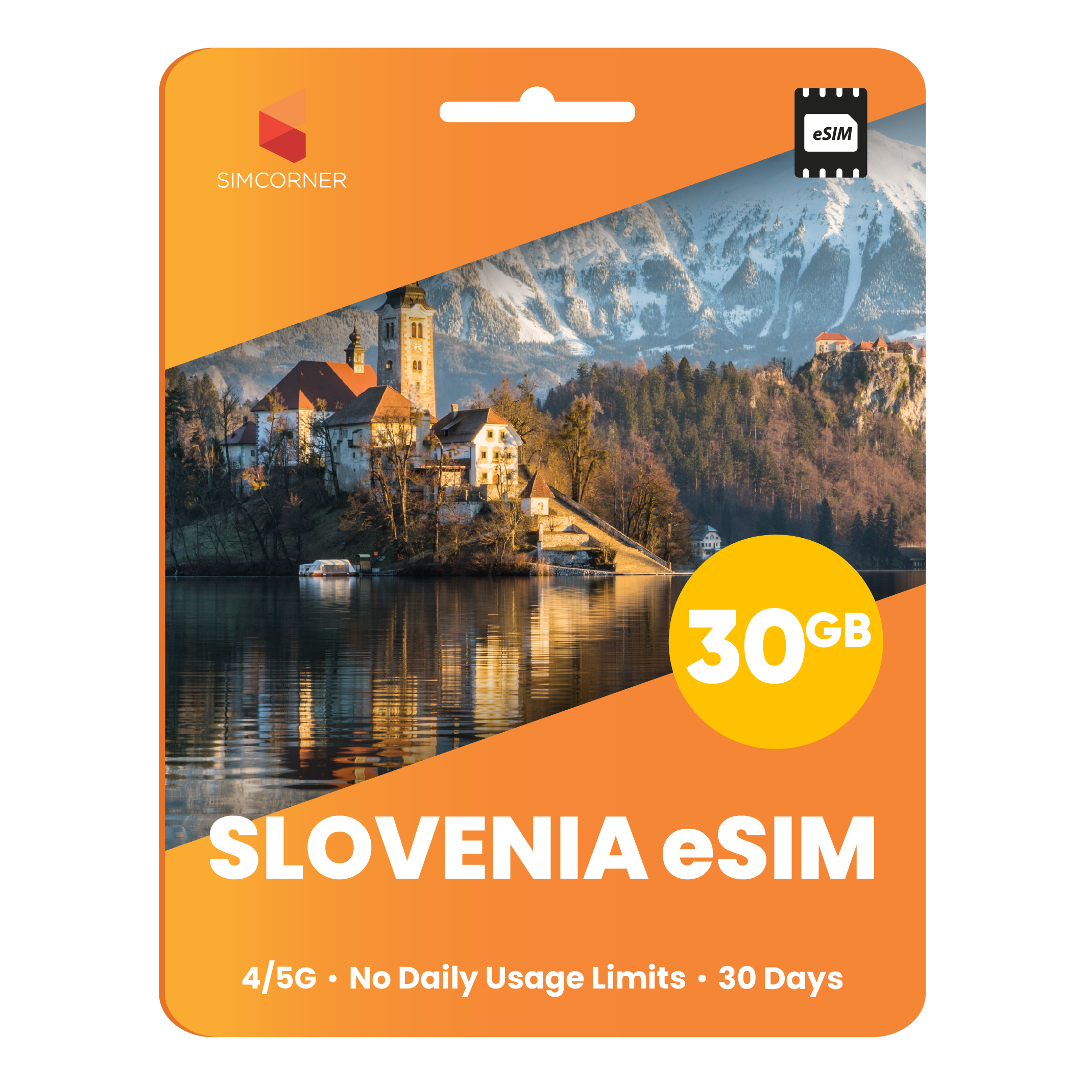 Slovenia eSIM: 30GB - 30 Days - SimCorner