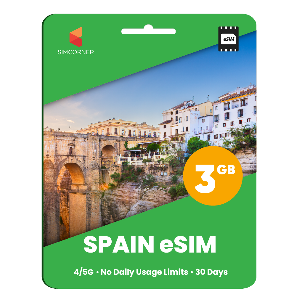 Spain eSIM: 3GB - 30 Days - SimCorner