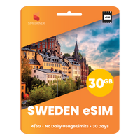Thumbnail for Sweden eSIM: 30GB - 30 Days - SimCorner