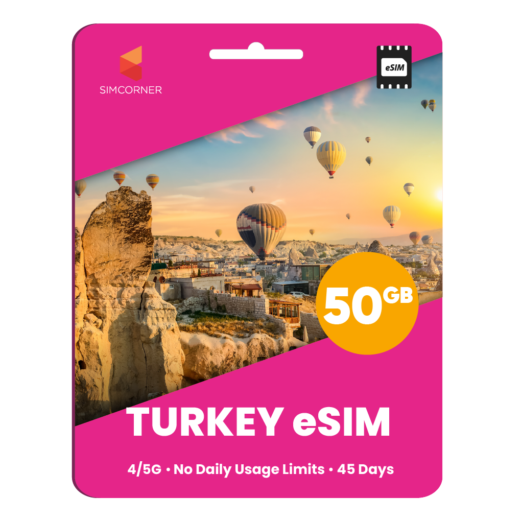 Türkiye eSIM: 50GB - 45 Days
-SimCorner