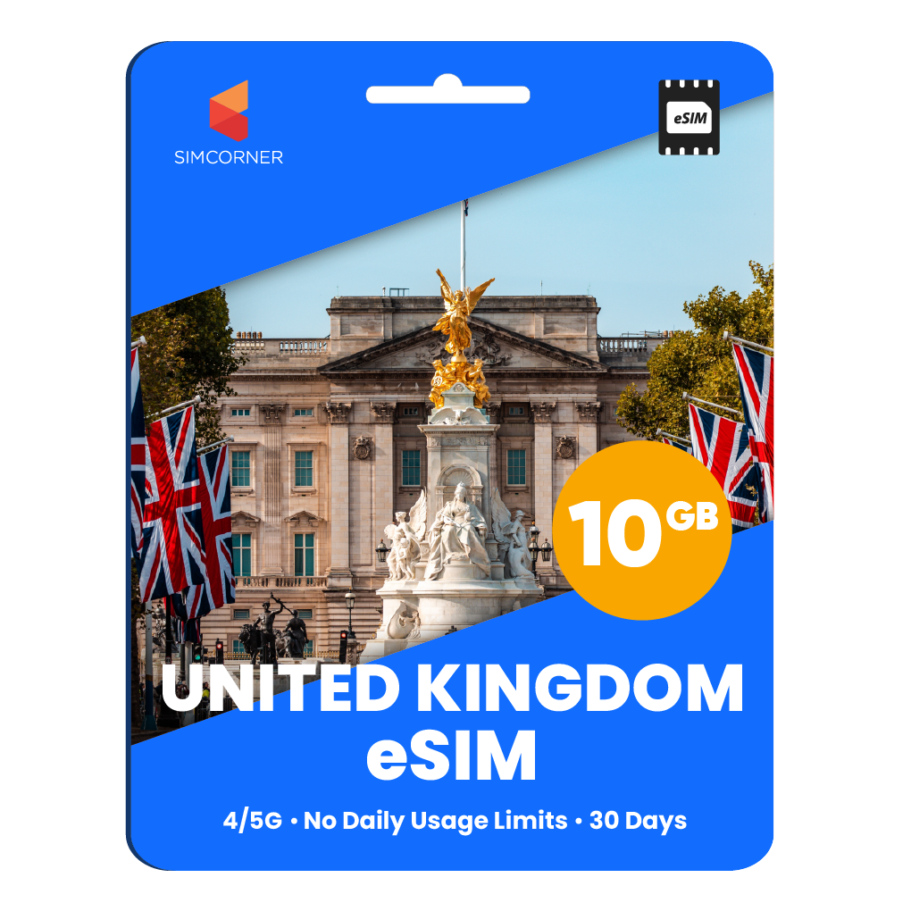 United Kingdom eSIM: 10GB - 30 Days
-SimCorner