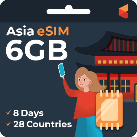 [eSIM] Asia Travel eSIM (6GB - 8 Days)