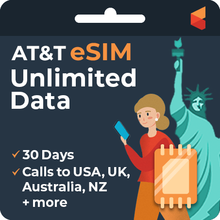 [eSIM] AT&T Unlimited MAX Plus SIM (USA, Canada, Mexico) - Sim Corner