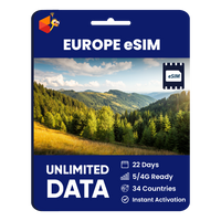 Thumbnail for [eSIM] Europe Unlimited Data