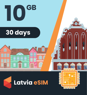 Latvia eSIM: 10GB - 30 Days