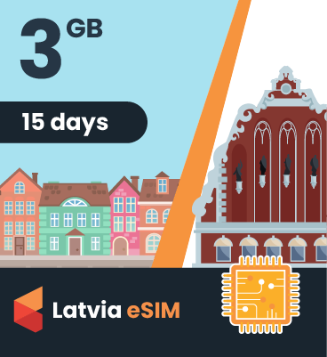 Latvia eSIM: 3GB - 15 Days