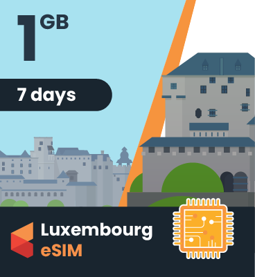 Luxembourg eSIM: 1GB - 7 Days