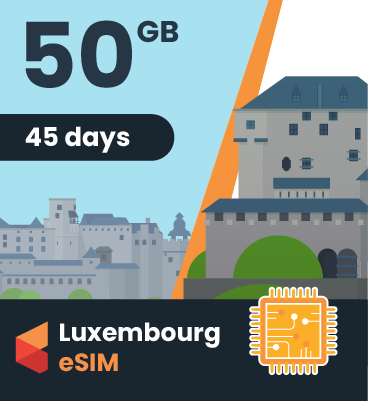 Luxembourg eSIM: 50GB - 45 Days