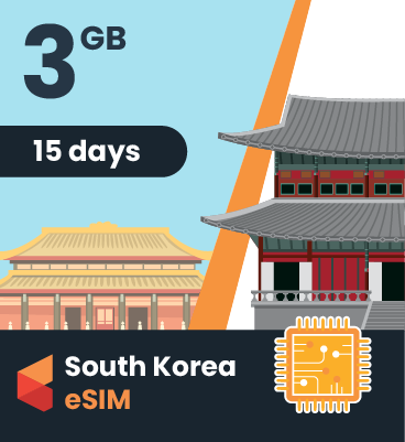 South Korea eSIM: 3GB - 15 Days