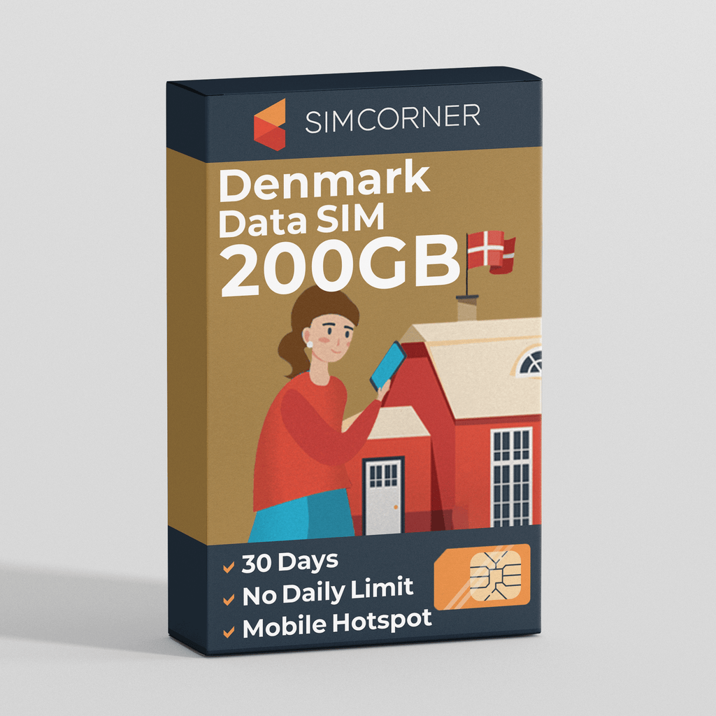 Denmark Travel Sim Card 200GB | SimCorner