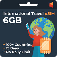 [eSIM] 15 Day International Travel eSIM(6GB) | SimCorner