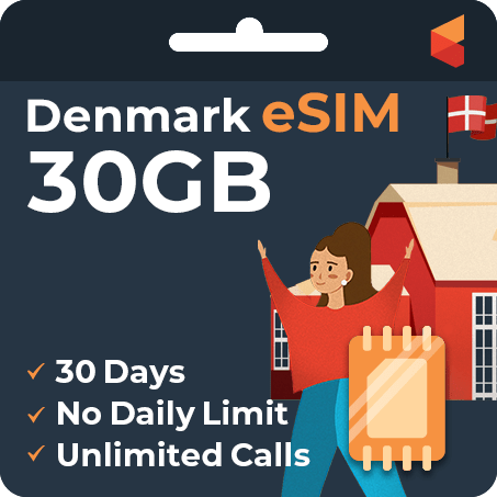 [eSIM] Denmark eSim Card (30GB)