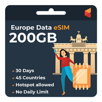 [eSIM] Europe Data eSIM | 200GB | SimCorner