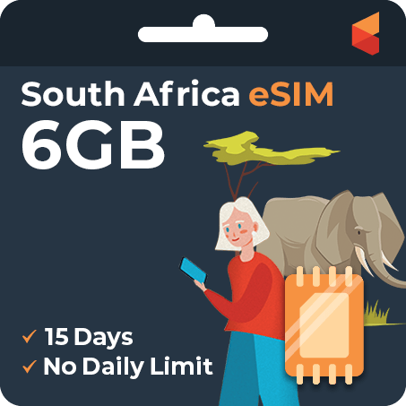 [eSIM] SouthAfrica Data eSIM (6GB - 15 Days)