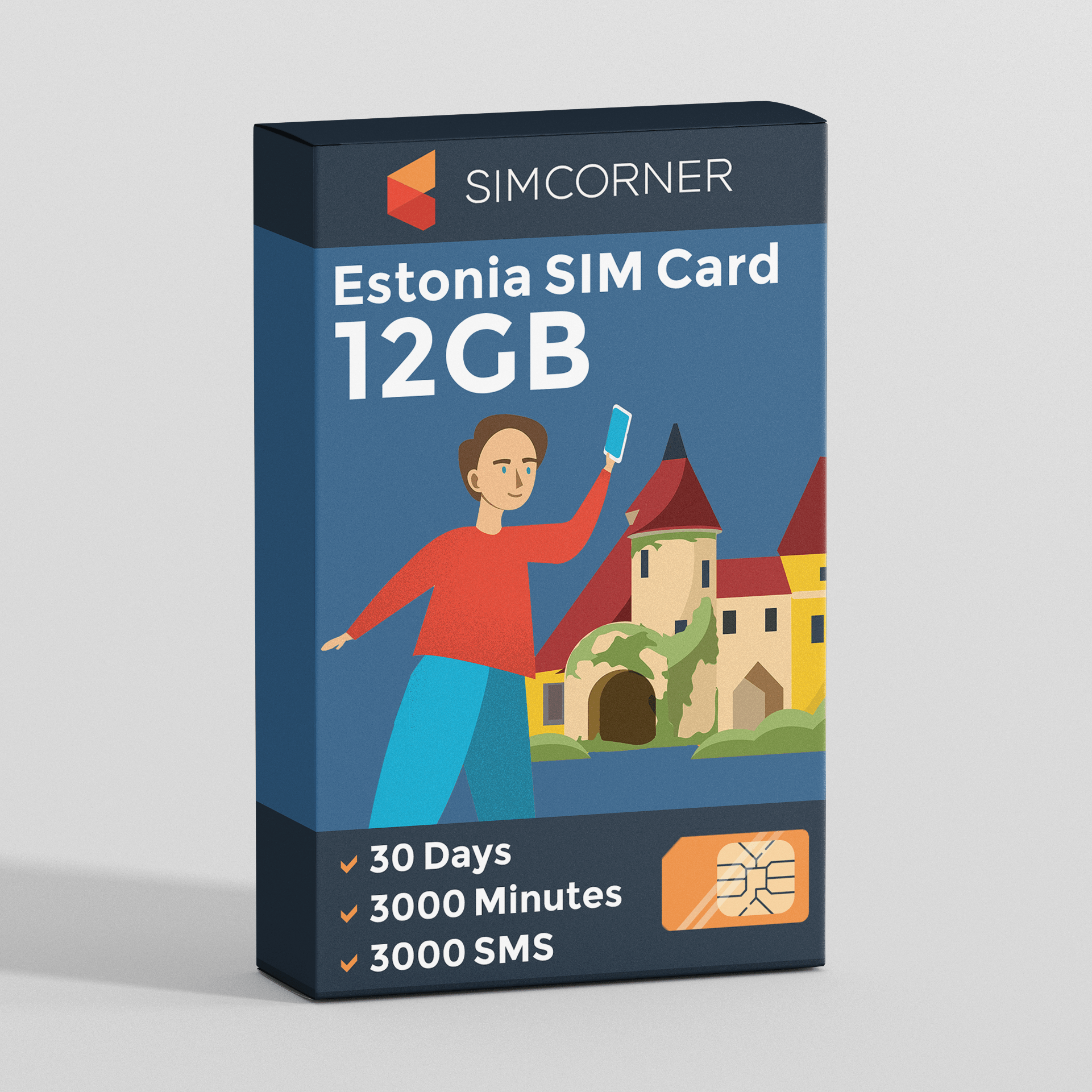 Estonia Travel Sim Card (12GB)