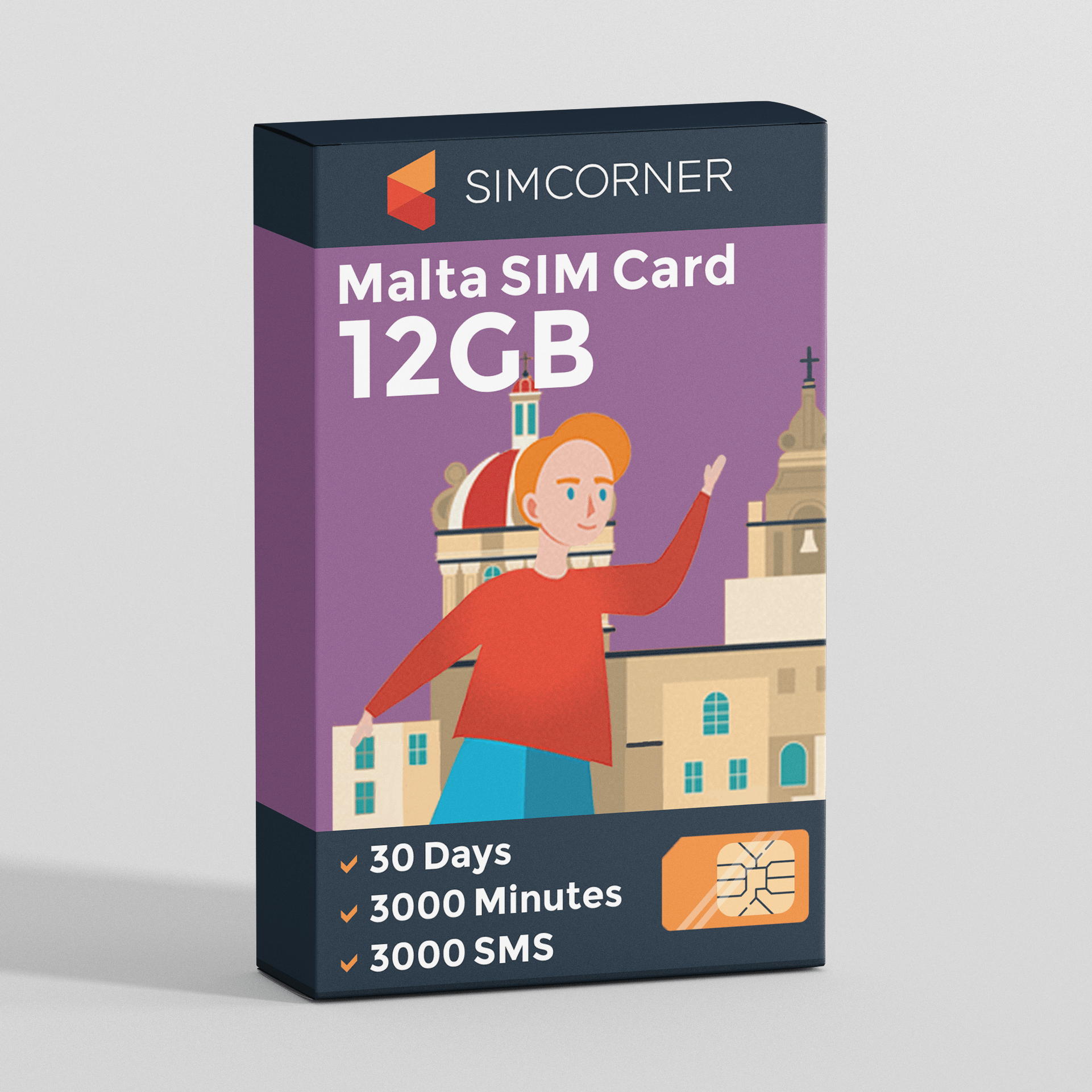 Malta Travel Sim Card (12GB)