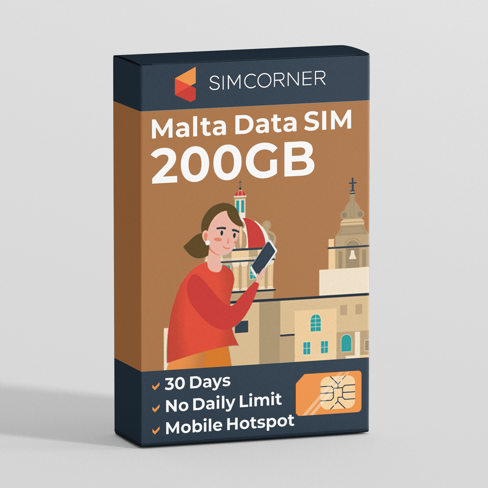 Malta Travel Sim Card 200GB | SimCorner