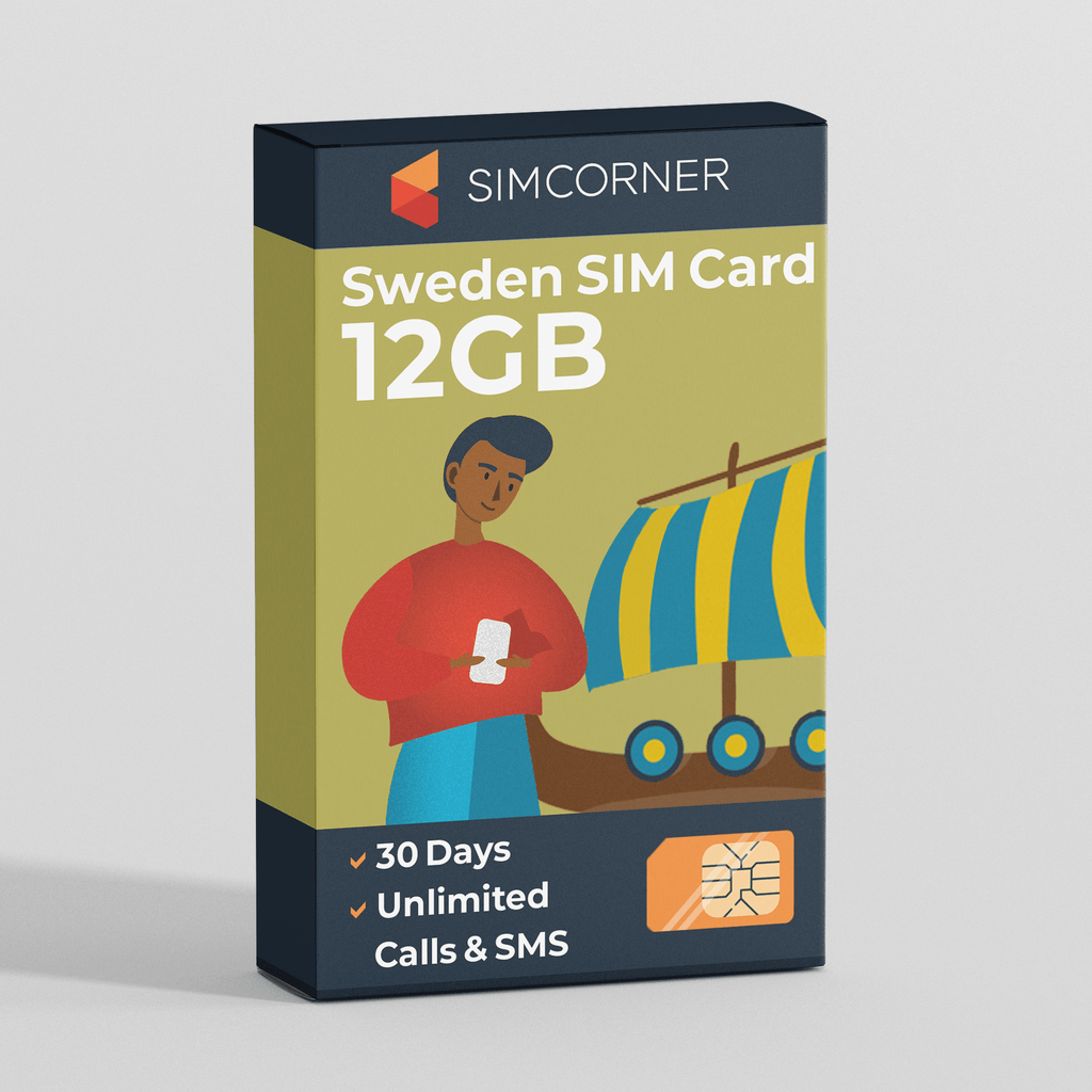 Sweden Travel Sim Card (12GB)